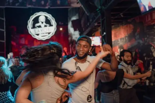 Salsa club in Quito Ecuador with Latin dancers and live music at night
