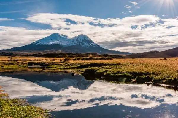 Paisaje andino entre el Antisana y Papallacta