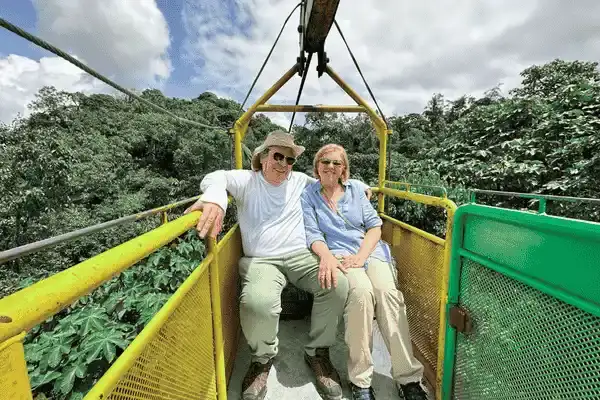 Mindo Ecuador birdwatching lodge with hummingbird garden and viewing deck