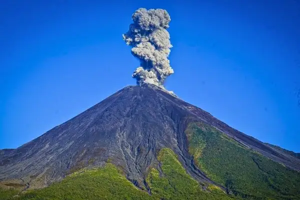Reventador volcano lava flows in the Amazon region Ecuador