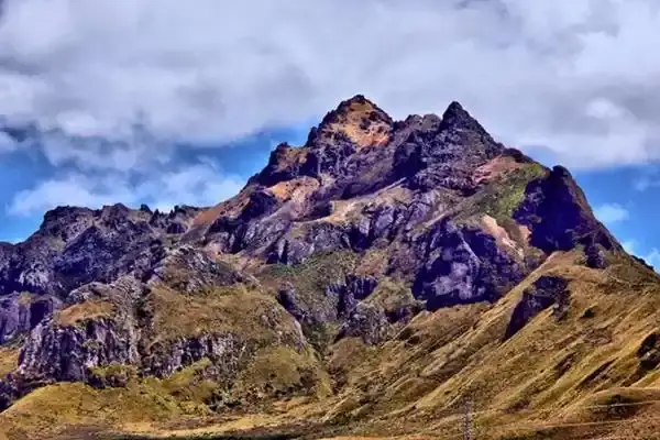 Guagua Pichincha volcano crater above Quito city