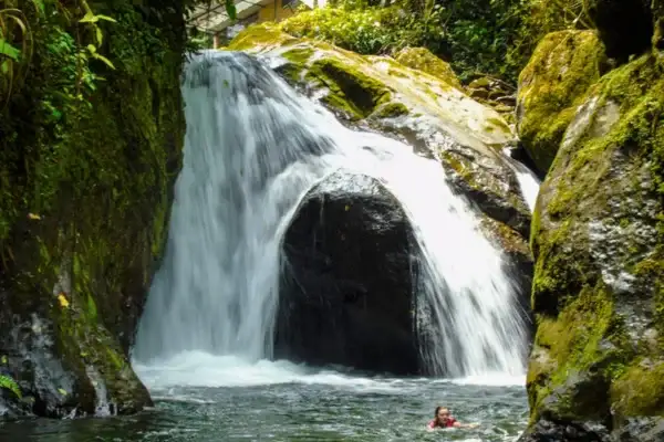 Mindo waterfalls swimming hole things to do in Mindo