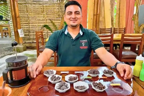 Chocolate tour in Mindo Ecuador cacao beans tasting