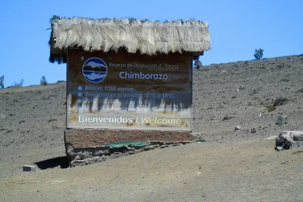 Road to Chimborazo volcano through Ecuador highlands