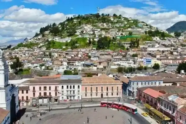 Quito Old Town walking route map with the 6 highlights