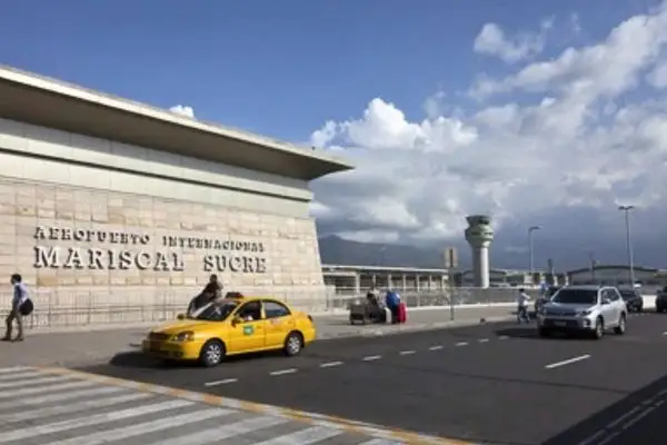 Quito airport taxi at the official taxi stand outside arrivals — fixed $25 fare