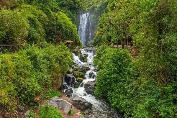 Peguche waterfall in Otavalo ecuador