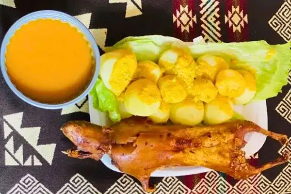 the roasted guinea pig or cuy a traditional dishes Ecuador