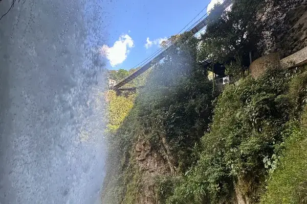 The Pailon del Diablo waterfall near Banos, Ecuador